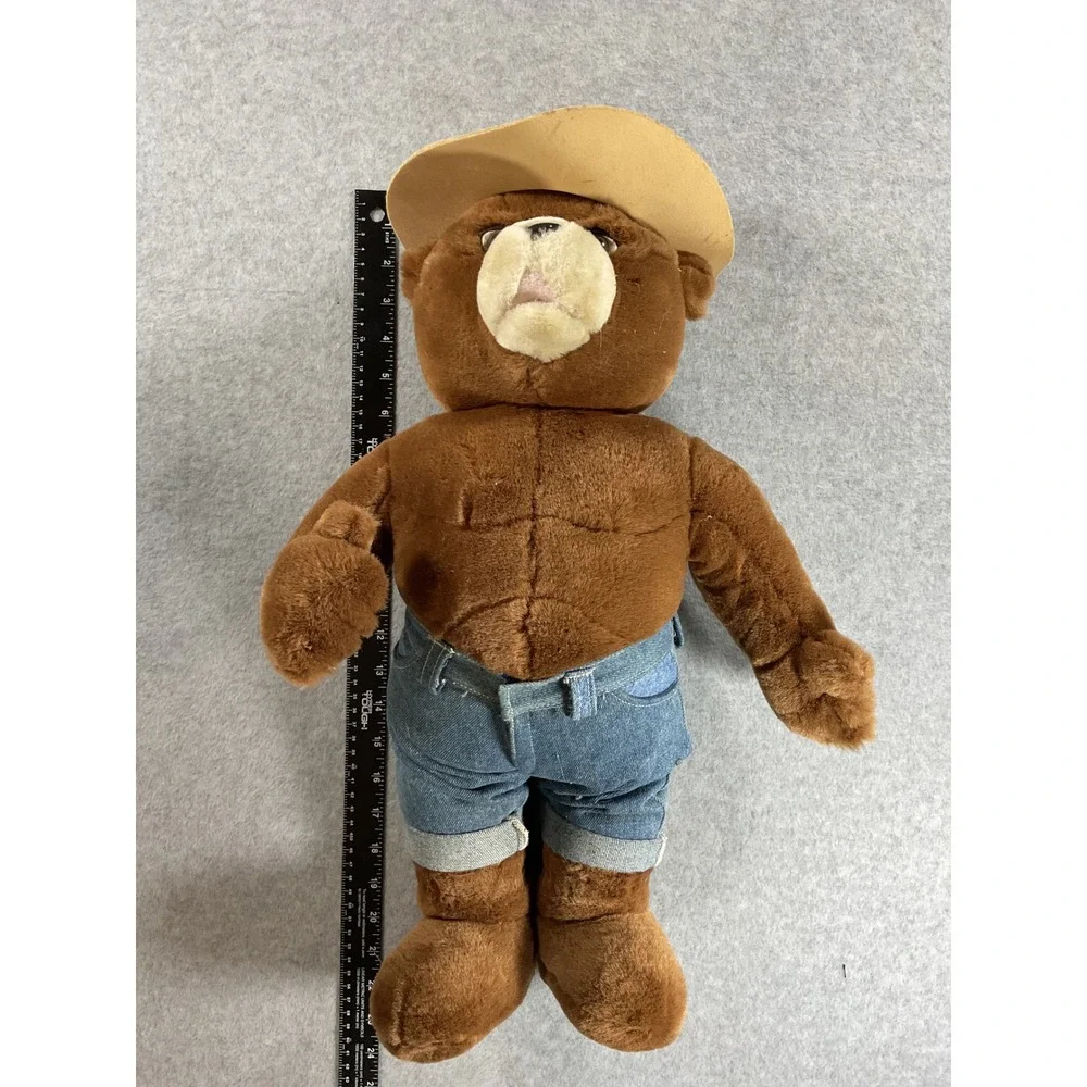 Smokey Bear Plush Vintage J.J. Wind Inc Official Licensed 15 Inch Muscular Toy